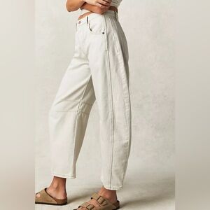 We The Free Good Luck Mid-Rise Barrel Jeans